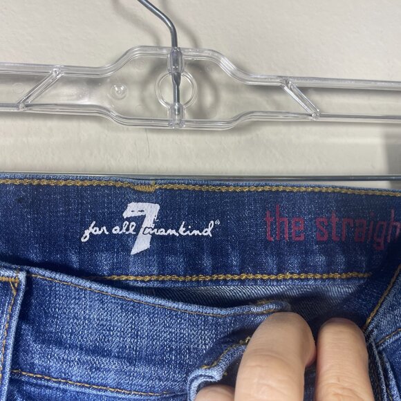 Seven for All Man Kind the Straight Leg Women's Dark Wash Jeans 30! - Picture 3 of 6
